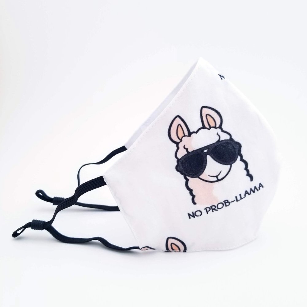 No Prob-Llama Face Mask w/ Filter Pocket